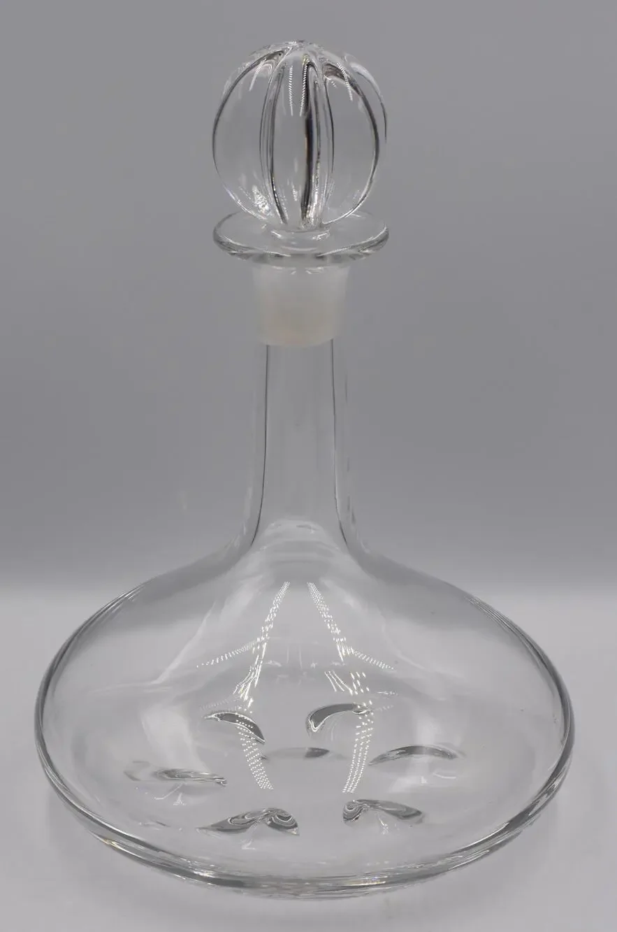 Nils Landberg for Orrefors Crystal Ship Decanter 4200-731